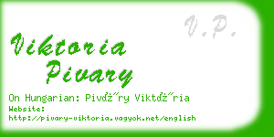 viktoria pivary business card